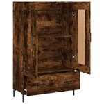 vidaXL Buffet haut chêne fumé 69 5x31x115 cm bois d'ingénierie