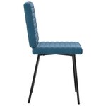 vidaXL Chaises à manger lot de 4 Bleu Velours