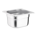 Bac gastro inox gn 1/6 - 100 mm - vogue -  - inox1 7 176x100x162mm