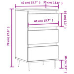 vidaXL Buffet noir 40x35x70 cm bois d’ingénierie