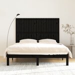 vidaXL Tête de lit murale Noir 166x3x110 cm Bois massif de pin