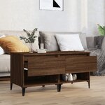 vidaXL Tables d'appoint 2 Pièces Chêne marron 50x46x50 cm Bois ingénierie
