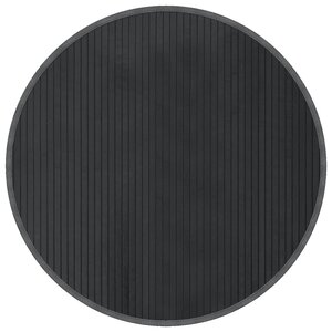 vidaXL Tapis rond gris 80 cm bambou