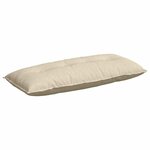 vidaXL Coussin de Dos Crème 120 x 19 x 50 cm tissu