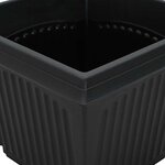 vidaXL Pot de Fleurs Carré 24 Pièces Noir 43 x 43 x 33 5 cm Plastique