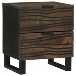 vidaXL Cabinet de chevet Noyer 40 x 33 x 46 cm bois de manguier massif