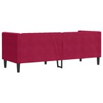 vidaXL Canapé Chesterfield avec traversins 3 places velours