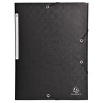 Chemises À Élastiques Carte Lustrée 3 Rabats Monobloc - Couleurs Assorties - X 50 - Exacompta