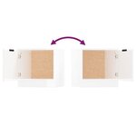 vidaXL Table de chevet Blanc brillant 40x39x40 cm
