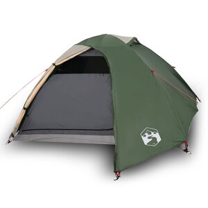 vidaXL Tente de camping à dôme 4 personnes vert imperméable