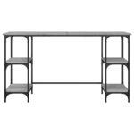 vidaXL Bureau sonoma gris 140x50x75 cm métal et bois d'ingénierie