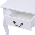 vidaXL Table de chevet 2 Pièces MDF Blanc