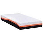 vidaXL Matelas Blanc  Gris 80 x 160 cm Mousse
