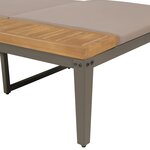 vidaXL Chaise longue avec coussins Bois d'acacia solide Marron