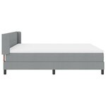 vidaXL Lit avec matelas - Gris clair  180 x 200 cm  en tissu