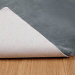 vidaXL Tapis en Fourrure Synthétique de Lapin Anthracite 240 x 240 cm