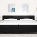vidaXL Tête de Lit LED avec des lumières à LED Noir 200 cm tissu