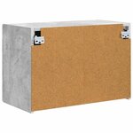 vidaXL Meuble TV mural Gris béton 59 5 x 31 x 40 cm Bois d'ingénierie
