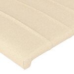 vidaXL Tête de lit avec oreilles Crème 83x16x118/128 cm Tissu