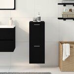 vidaXL Cabinet de salle de bain avec porte Chêne noir 30 x 30 x 80 cm