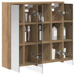 vidaXL Armoire Miroir de Salle de Bain Chêne artisan