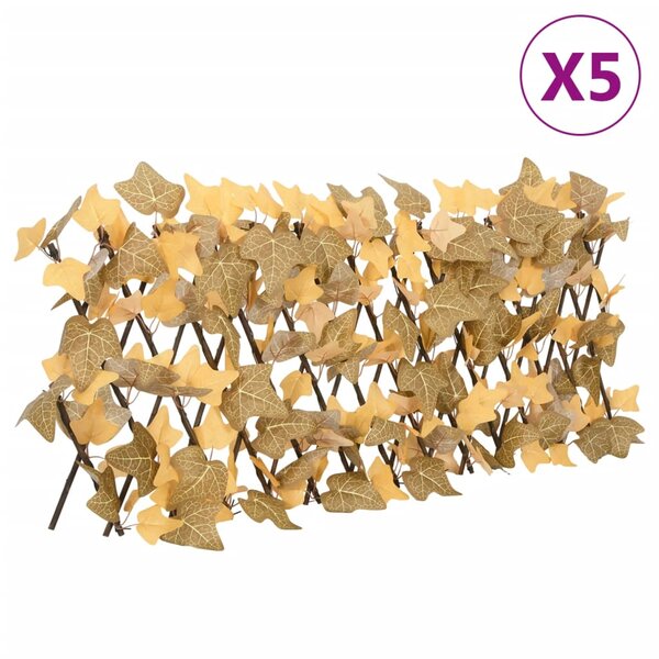 vidaXL Treillis de feuille d'érable artificiel extensible 5 Pièces