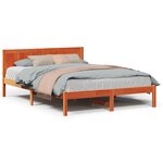 vidaXL Cadre de lit Marron 160 x 200 cm Bois de pin massif