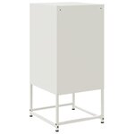 vidaXL Tables de chevet 2 Pièces blanc 36x39x78 cm acier
