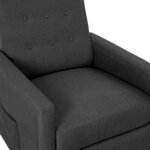 vidaXL Fauteuil inclinable Gris foncé Tissu