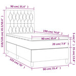 vidaXL Sommier à lattes de lit et matelas et LED Gris clair 90x190 cm