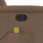 vidaXL Fauteuil de massage inclinable Marron Tissu