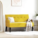 vidaXL Banc Chesterfield Jaune 112 x 65 5 x 75 cm Velours