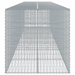 vidaXL Panier gabion avec couvercle 700x100x100 cm fer galvanisé