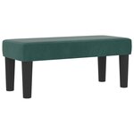 vidaXL Lit Box Spring avec Matelas & Banc Vert Foncé 90x200 cm Velours