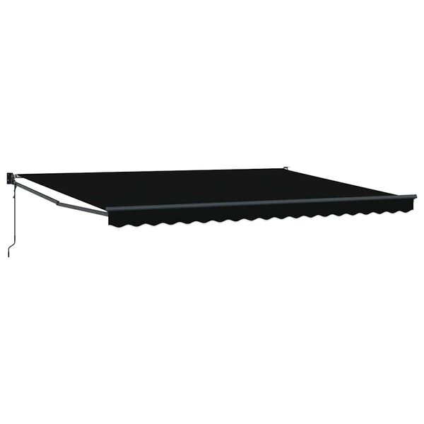 vidaXL Auvent Rétractable Noir 450 × 300 cm Polyester et métal