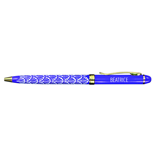 Stylo fin en métal laqué violet - Béatrice
