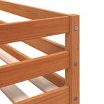 vidaXL Lit superposé avec rideaux rose 75x190 cm bois pin massif