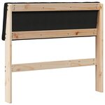 vidaXL Tête de lit capitonnée Noir 90 cm Pin massif
