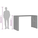 vidaXL Table de jardin et dessus en bois d'acacia gris résine tressée