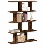 vidaXL Étagère cube murale 12 compartiments chêne fumé bois ingénierie