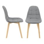 Lot de 2 chaises de salle à manger 86 x 53 x 47 cm gris clair 03_0006735