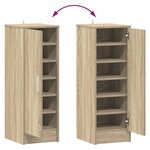 vidaXL Armoire à chaussures Chêne Sonoma 32x35x92 cm Bois d’ingénierie