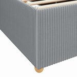 vidaXL Cadre de lit avec matelas Gris clair 90 x 200 cm tissu