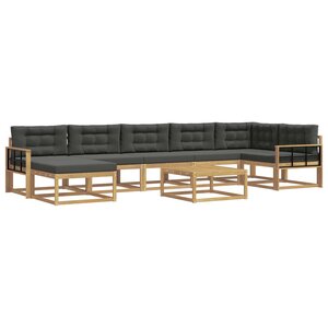 vidaXL Ensemble de canapés d'extérieur 8 Pièces Blanc et anthracite
