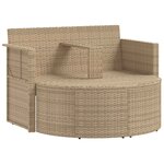 vidaXL Canapé de jardin 8 Pièces Beige et Gris clair polyrotin