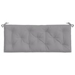 vidaXL Coussin de banc de jardin gris 120x50x7 cm tissu oxford