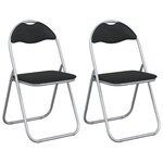 vidaXL Chaise pliante 2 Pièces Noir et gris 48 x 43 5 x 81 cm Simili cuir