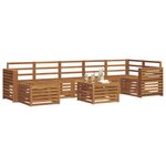 vidaXL Ensemble de canapés d'extérieur 8 Pièces Naturel