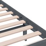 vidaXL Cadre de lit Gris Bois massif 200x200 cm