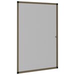 vidaXL Moustiquaire pour fenêtres Marron 80x120 cm
